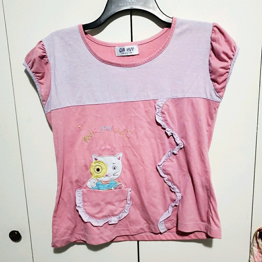 Pink Pajama Blouse